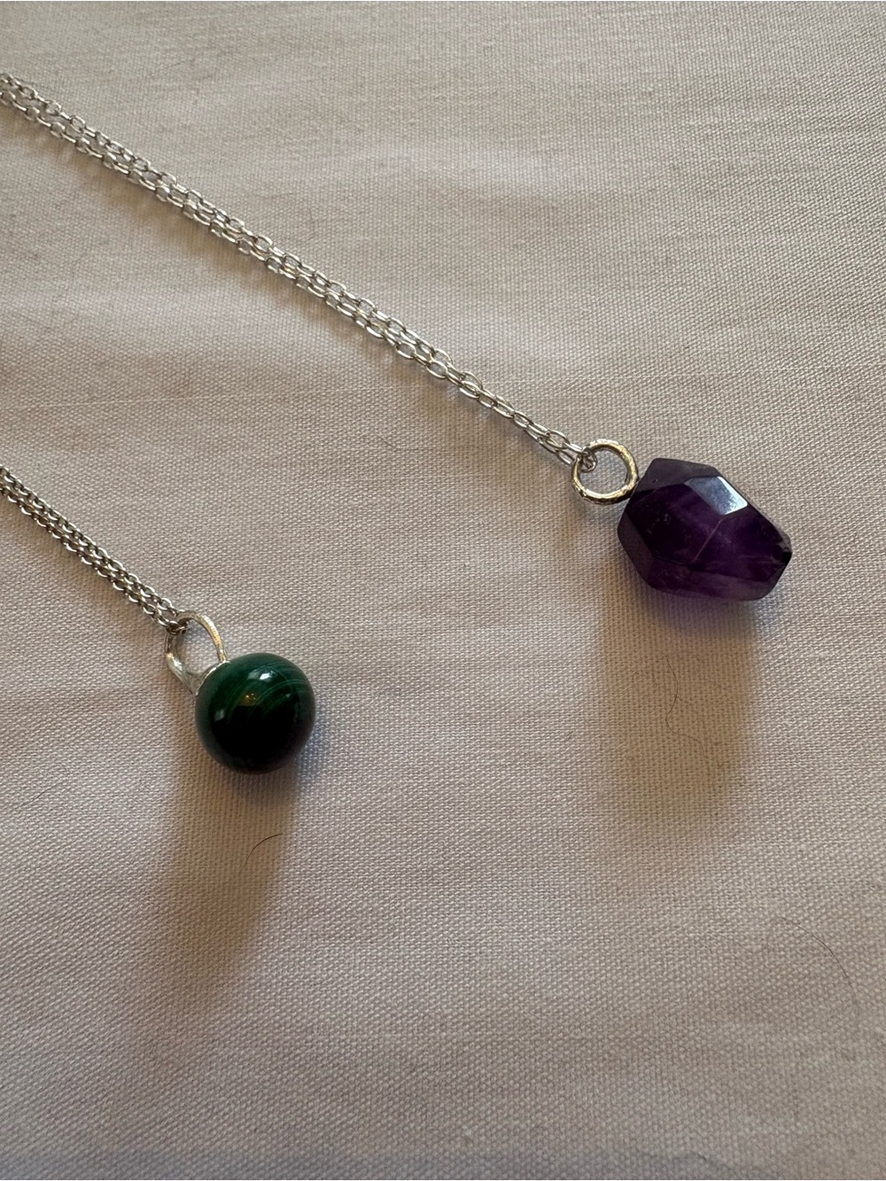 Silpada Gemstone Pendant Necklaces 2 piece Lot